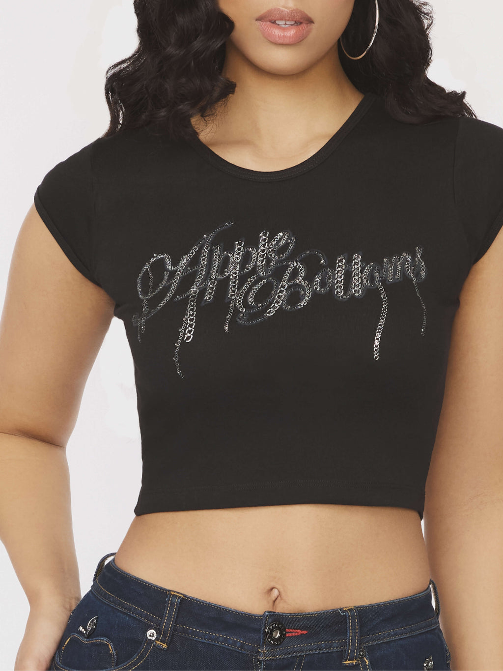 Chain Reaction Baby Tee - Black