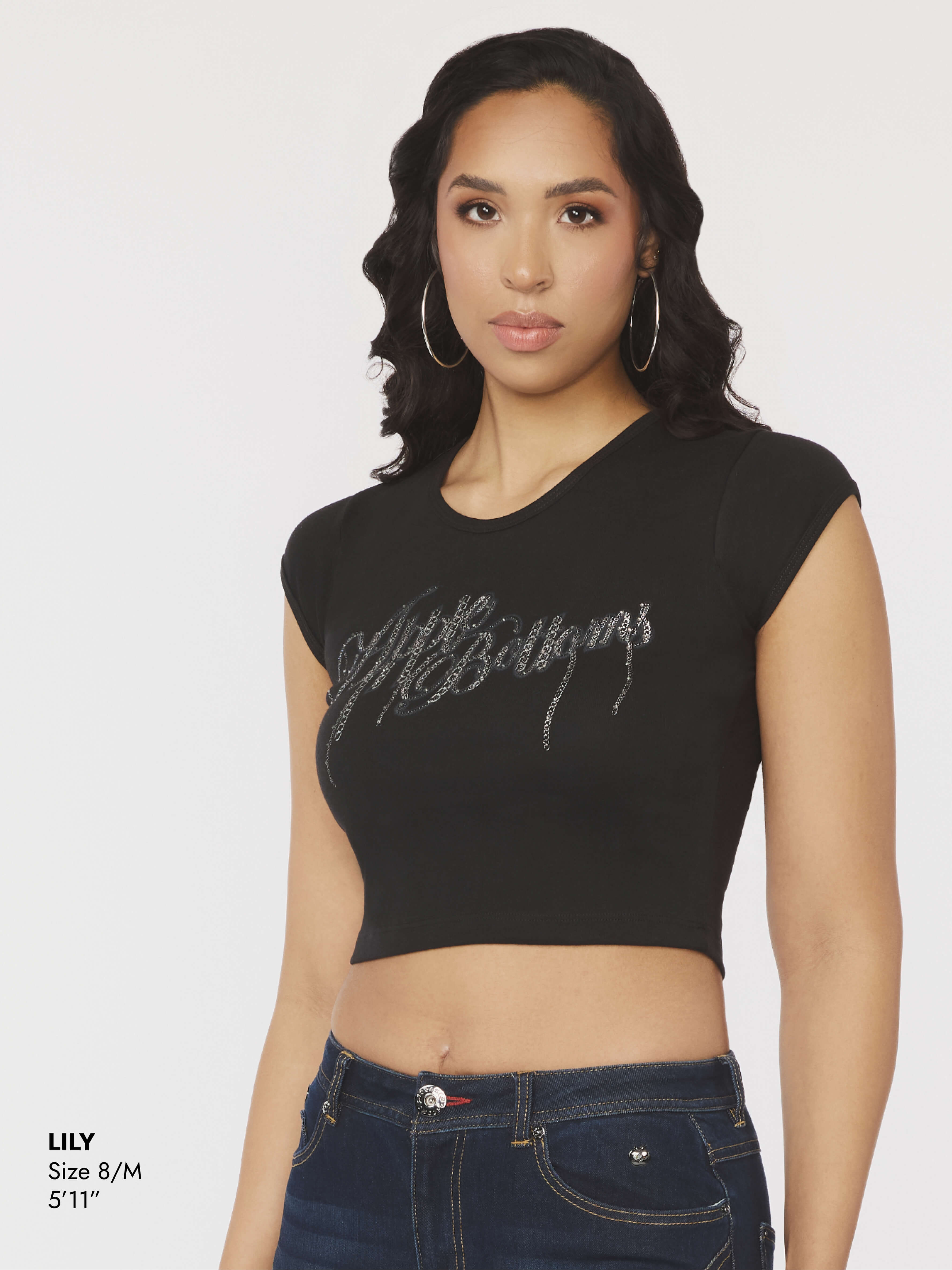 Chain Reaction Baby Tee - Black