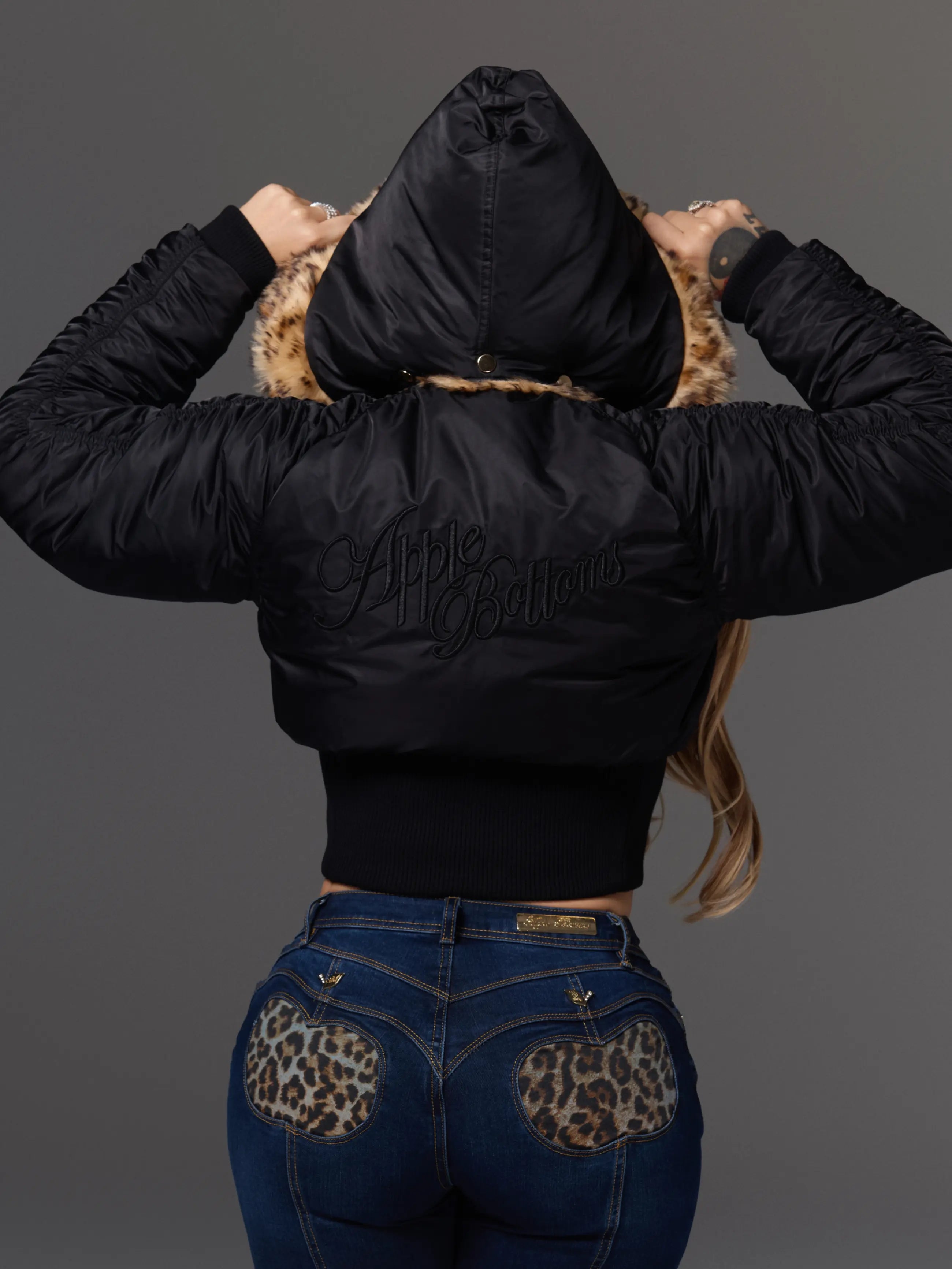 Reversible Fur/Nylon Puffer