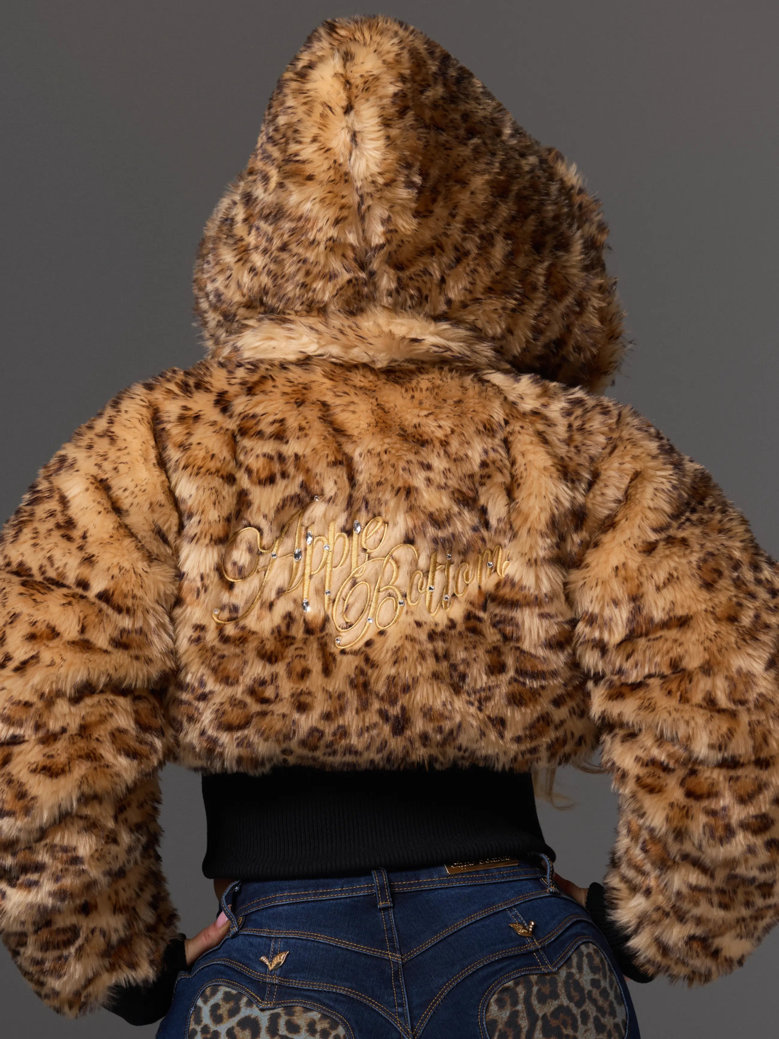 Reversible Fur/Nylon Puffer